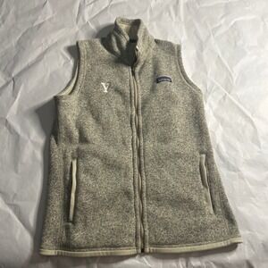 Patagonia Womens Grey Better Sweater Fleece Vest Zip Embroidered Yale Logo L